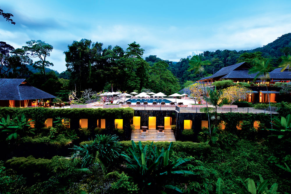 An aerial view of The Datai